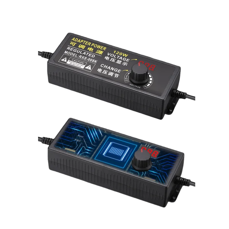 Regulowany zasilacz AC na DC9V-36V3A 3-36V 3A 60W 120W Uniwersalny adapter z wyświetlaczem i wyłącznikiem ściemniacza mocy z regulacją napięcia