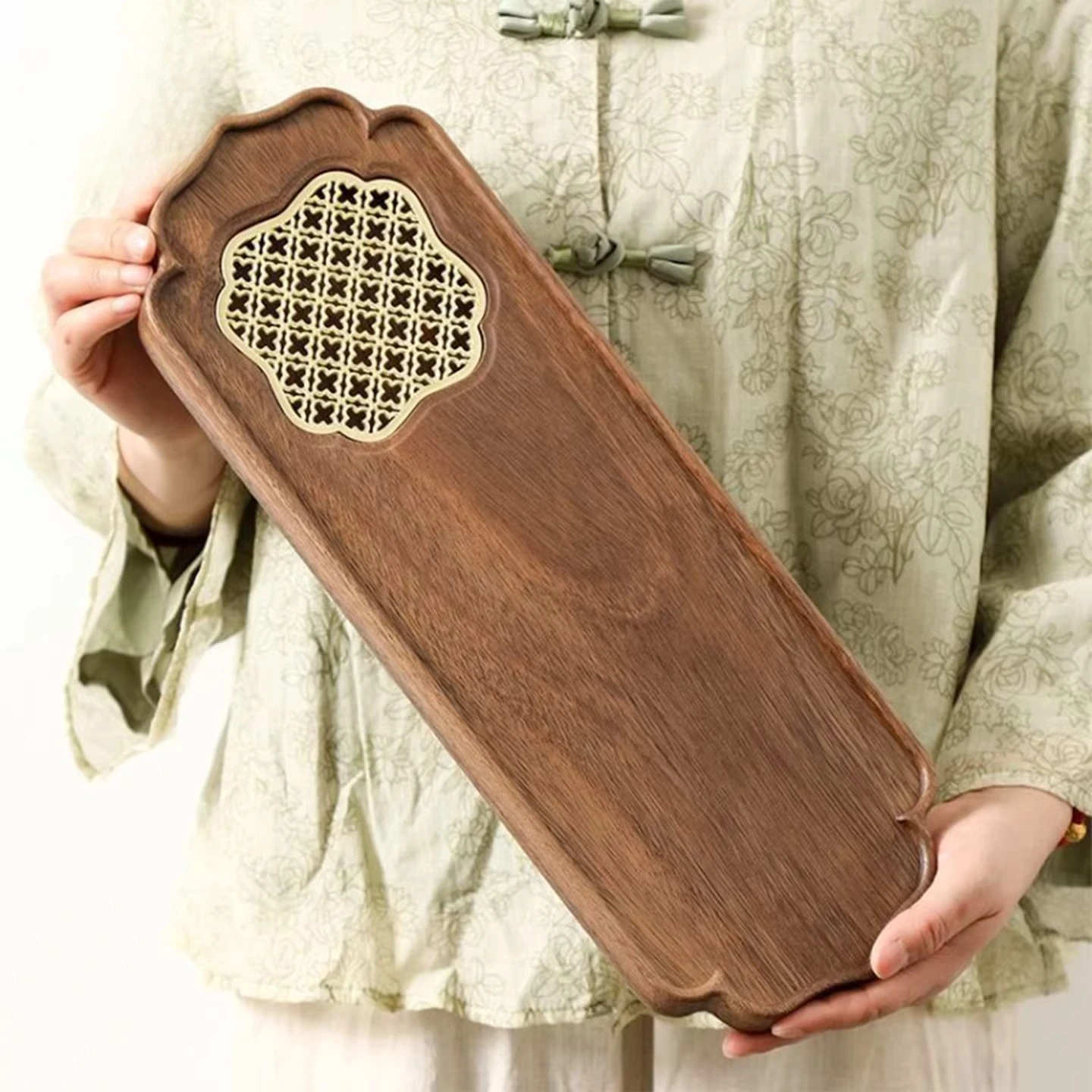 Kitchen Vintage Tea Tray Giant Designer Bamboo Rattan Tea Tray office Wooden Chinese Supplies bandejas de madera Tea Supplies