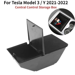 Car Central Armrest Storage Box for Tesla Model 3 / Y 2021 2022 Accessories Center Console Organizer Tray Flocking Organizer