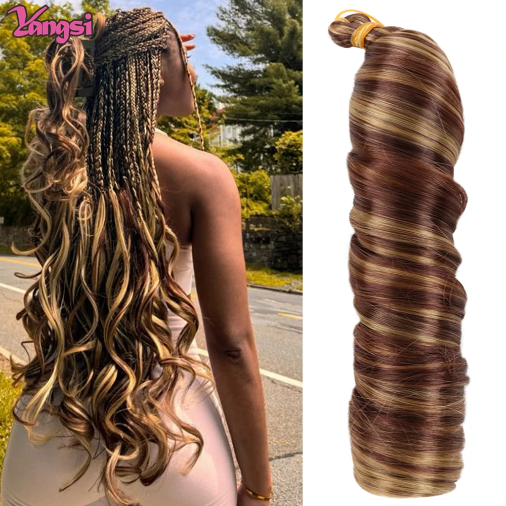 

Полная звезда, вязанные крючком косы для волос, богемные крючком косы в стиле богини с вьющимися концами, синтетические вязанные крючком волосы для чернокожих женщин