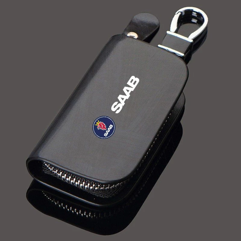 1Pcs  Smart Car Key case Remote Leather Housing Anti scratch Cover For Saab Logo 03-10 9-3 9-5 93 95 9000 900 Auto Accessories