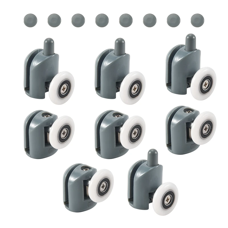 8Pc Shower Door Castors Rolls Shower Door Rollers Sliding Door Roller Guide Shower Spare Parts Glass Door Pulleys Wheels Runners