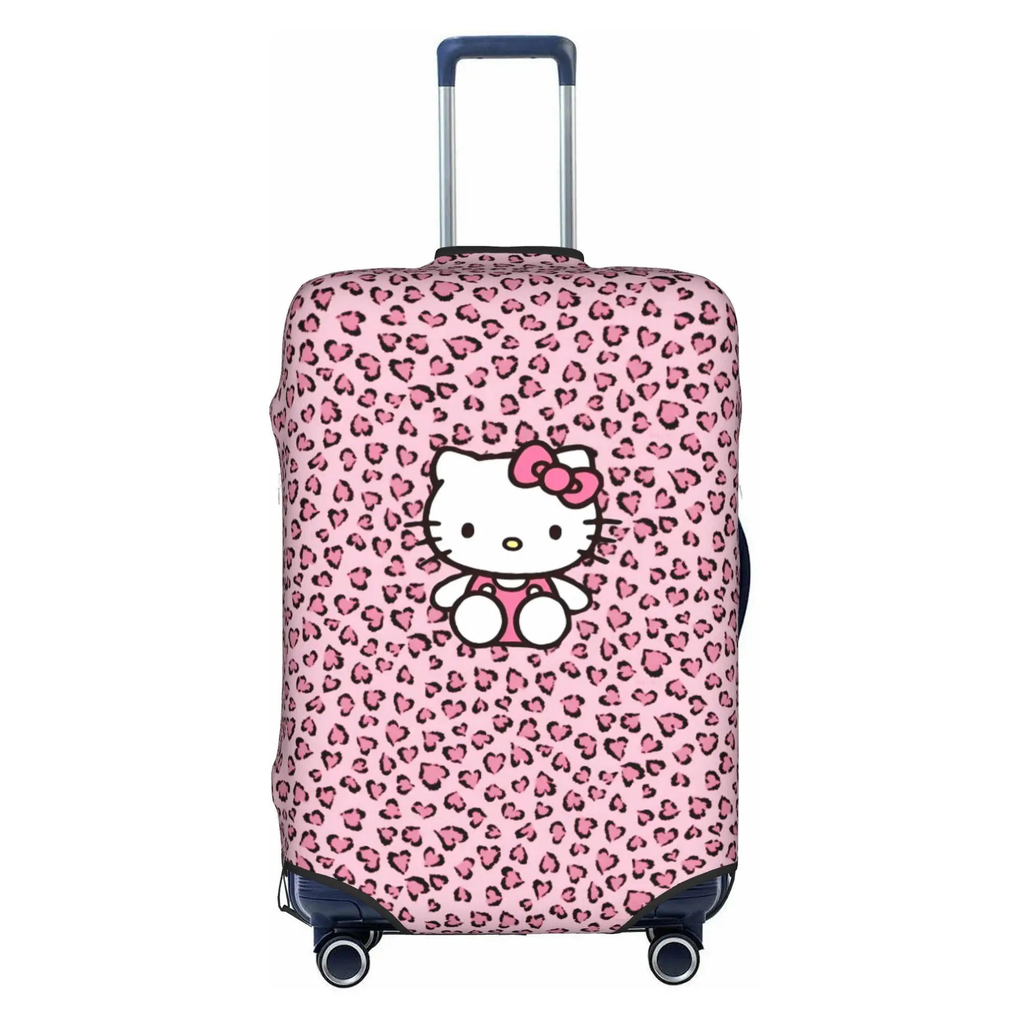 Custom Kittys Anime-Gepäckabdeckung, elastische Schutzhülle für Reisekoffer mit Kätzchen- und Katzenmotiv, geeignet für 18–32 Zoll