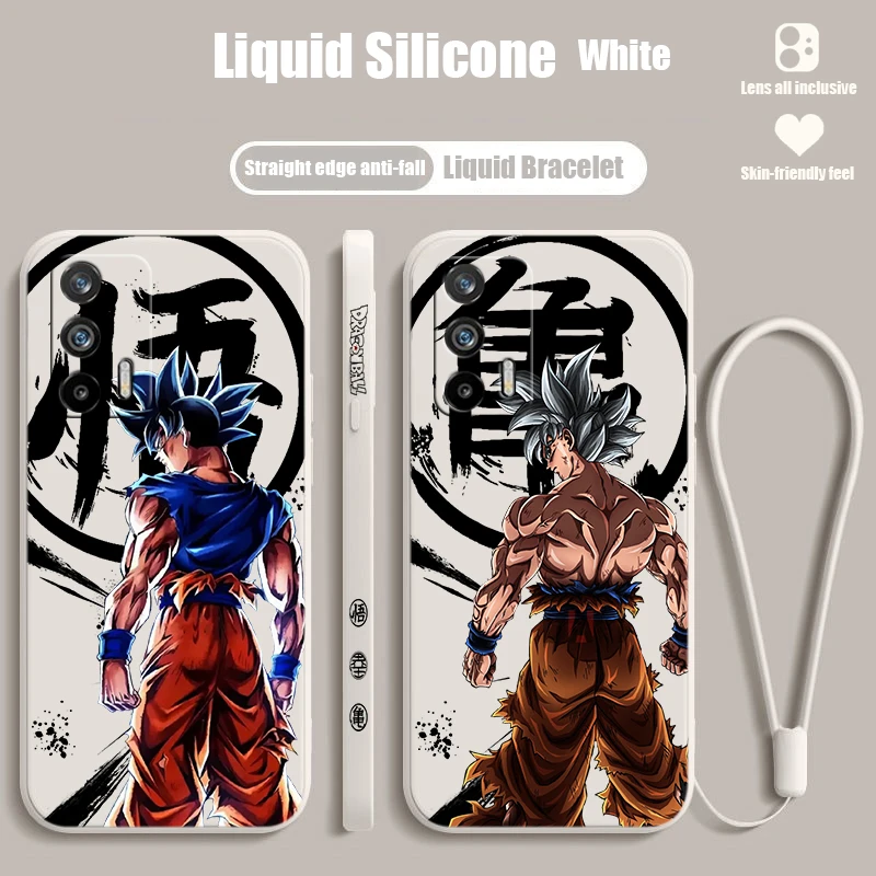 Dragons-Balls Son-Gokus For Realme Q5 GT Neo 5 3T 3 XT X3 C55 C30 C21Y C11 C2 Explorer Master Liquid Left Rope Phone Case