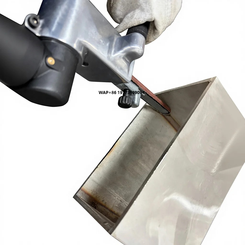 

MRT Pneumatic Rotary Vane Small Belt Sander Angle Grinder Variable Speed Guide Wheel Replaceable Sander for Aviation Use