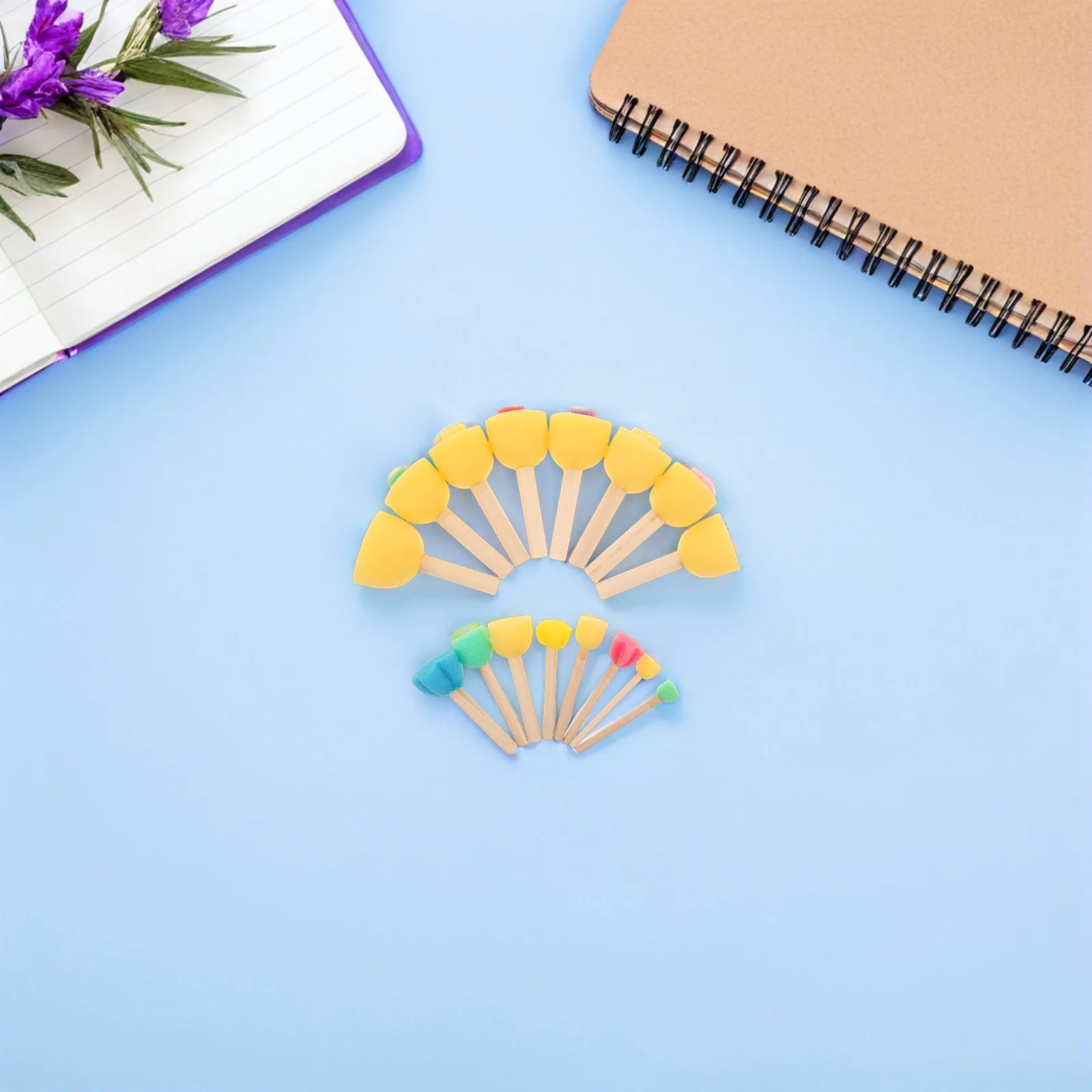 32 قطعة من فرش الطلاء الإسفنجية للأطفال مجموعة طوابع إيفا الإبداعية DIY بها بنفسك أدوات الرسم والحرف اليدوية مستلزمات الرسم التعلم المبكر