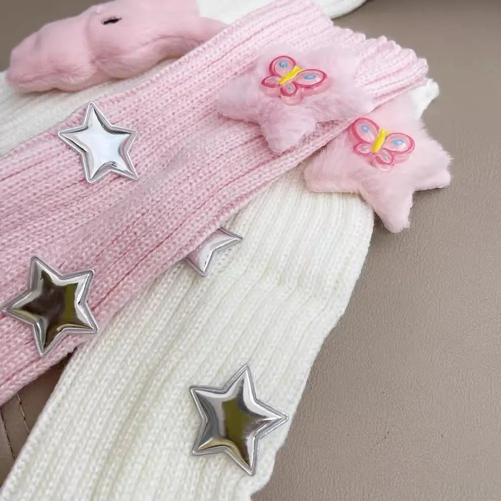 Winter Warme Arm Abdeckung Nette Frauen Japanischen Harajuku Goth Halb Finger Gestrickte Arm Wärmer Y2K Handschuhe Arm Hülse Mädchen Handgelenk Fäustlinge