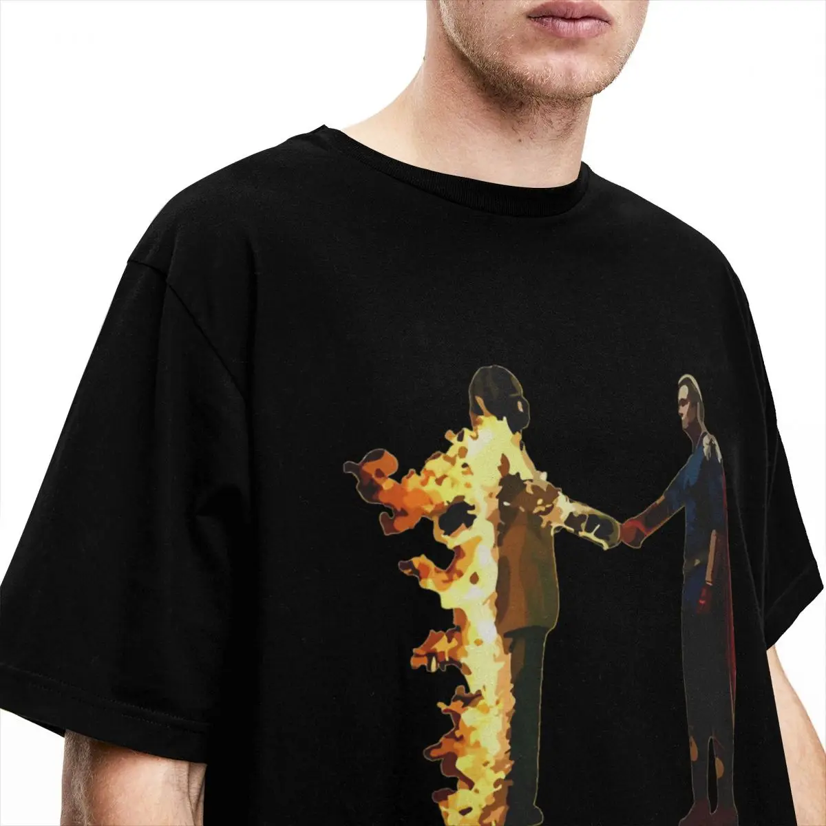 Men's Heroes And Villains T Shirts Metro Boomin Album Pure Cotton Tees Summer Short Sleeves T-Shirt Trendy Cool Casual Tee Shirt