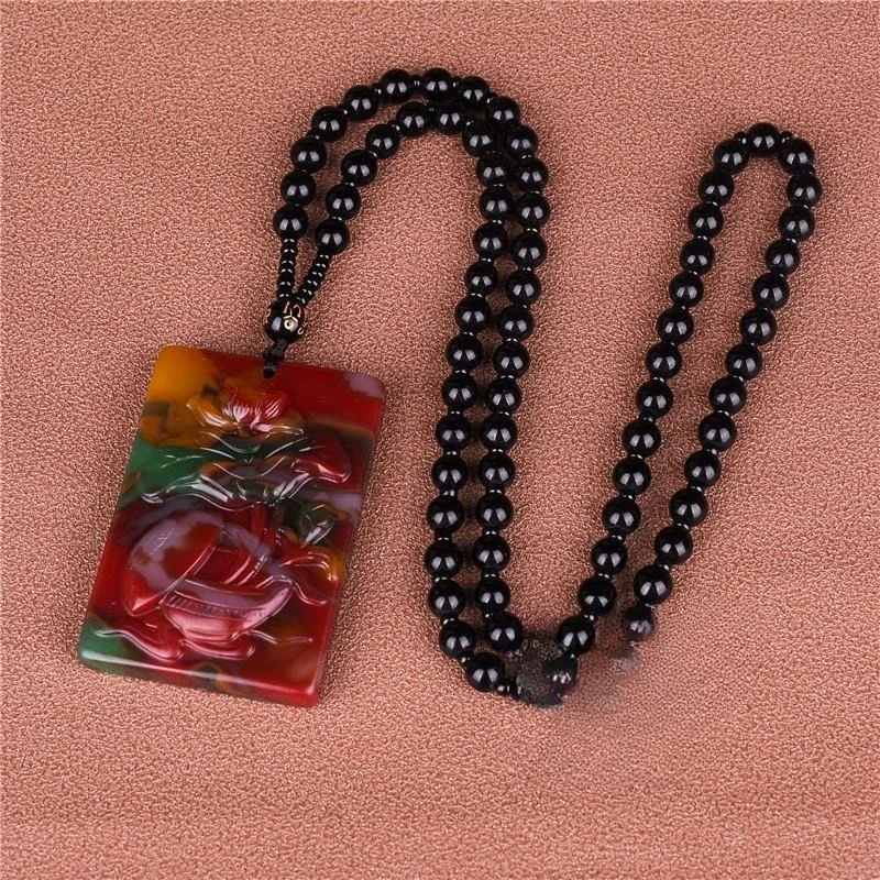 Lotus-Brand Cai Yu Flower Pendant, Safe Health Card