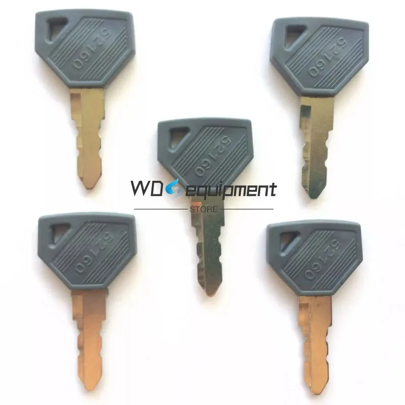 

5PCS Key 52160 For Yanmar Machines Excavator Grader Dozer SC2400 SC2450 EX2900 John Deere 198360-52160