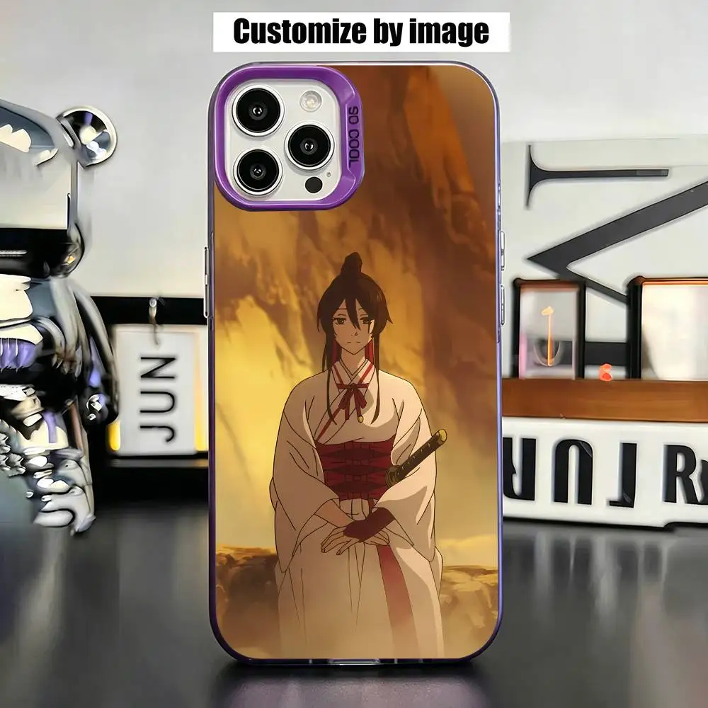 

Hell's P-Paradise Sagiri Anime Phone Case For IPhone 17,16,15,14,13,12, Plus,Pro Max,XS,Purple Silver Plated Inside Cover