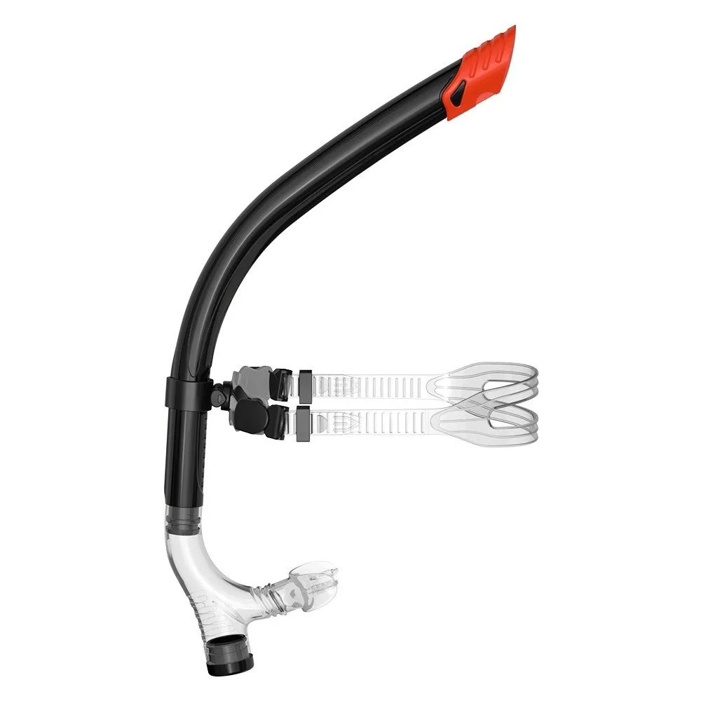 Silicone Mouthpiece Swimming Snorkel One-Way Purge Valve Front Dry Design Front Snorkel Snorkel Tube Semi-Dry Top