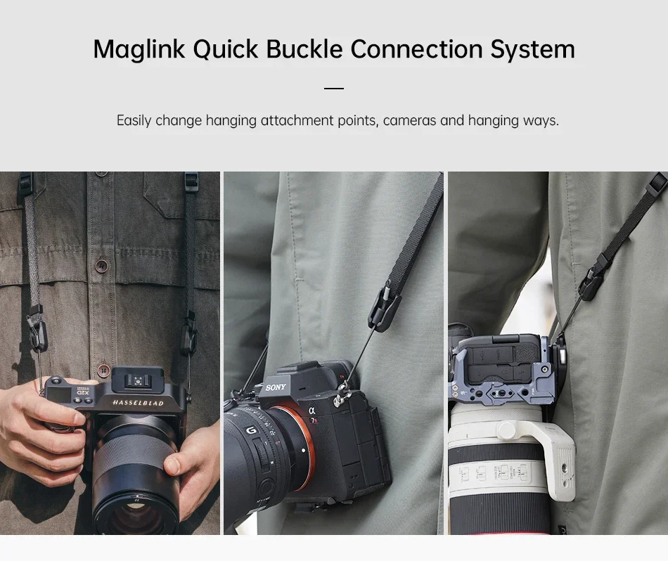 طقم صغير بإبزيم مغناطيسي سريع الإصدار من FALCAM Maglink لحزام كتف الكاميرا ملحقات التصوير الفوتوغرافي 3239 -2 قاعدة صغيرة 4 باك