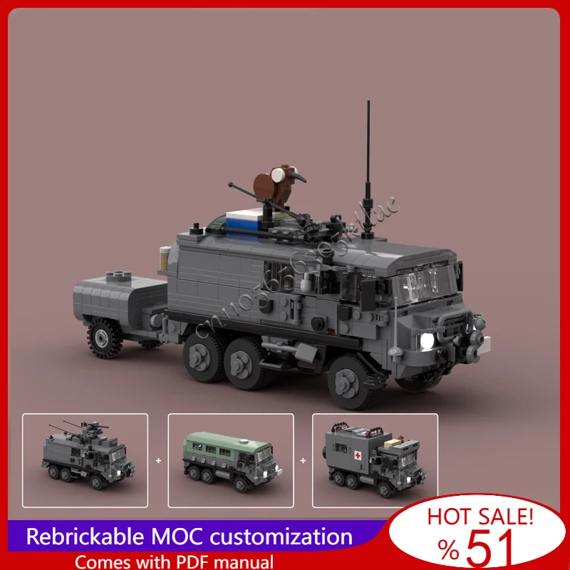 

3134PCS MOC 718 Highly Mobile Military Vehicles Model Building Blocks DIY Creative Assembly Toys For Children Christmas Gifts