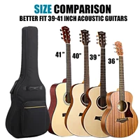 Bolsa para guitarra acústica de 36/39/41 pulgadas, acolchado de esponja grueso, correa de hombro resistente al agua, funda para guitarra eléctrica/bajo a prueba de polvo