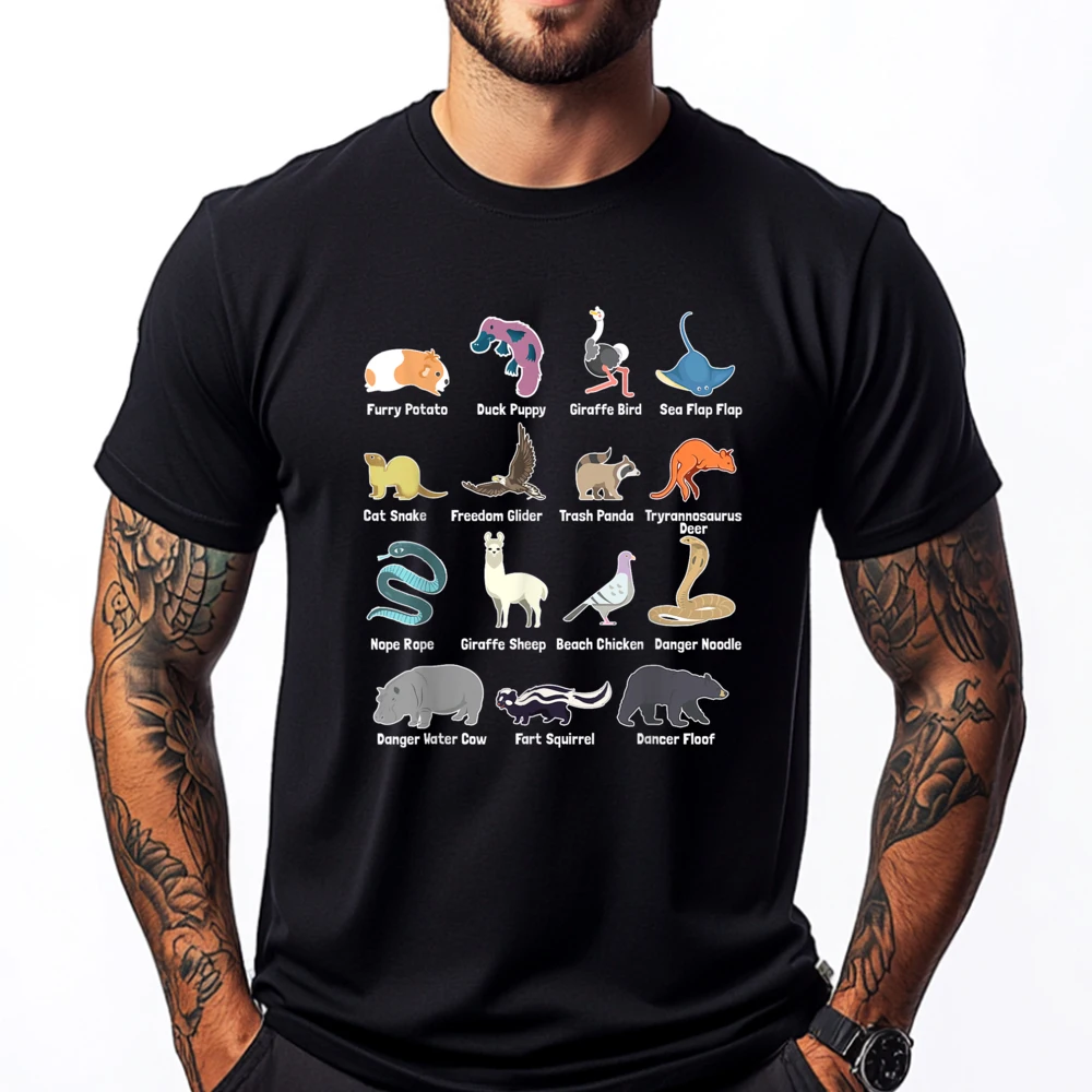 

Animals Of The World - Rare Exotic Animals Funny Memes Gift Vintage T Shirts Casual Everyday Men's T-Shirts