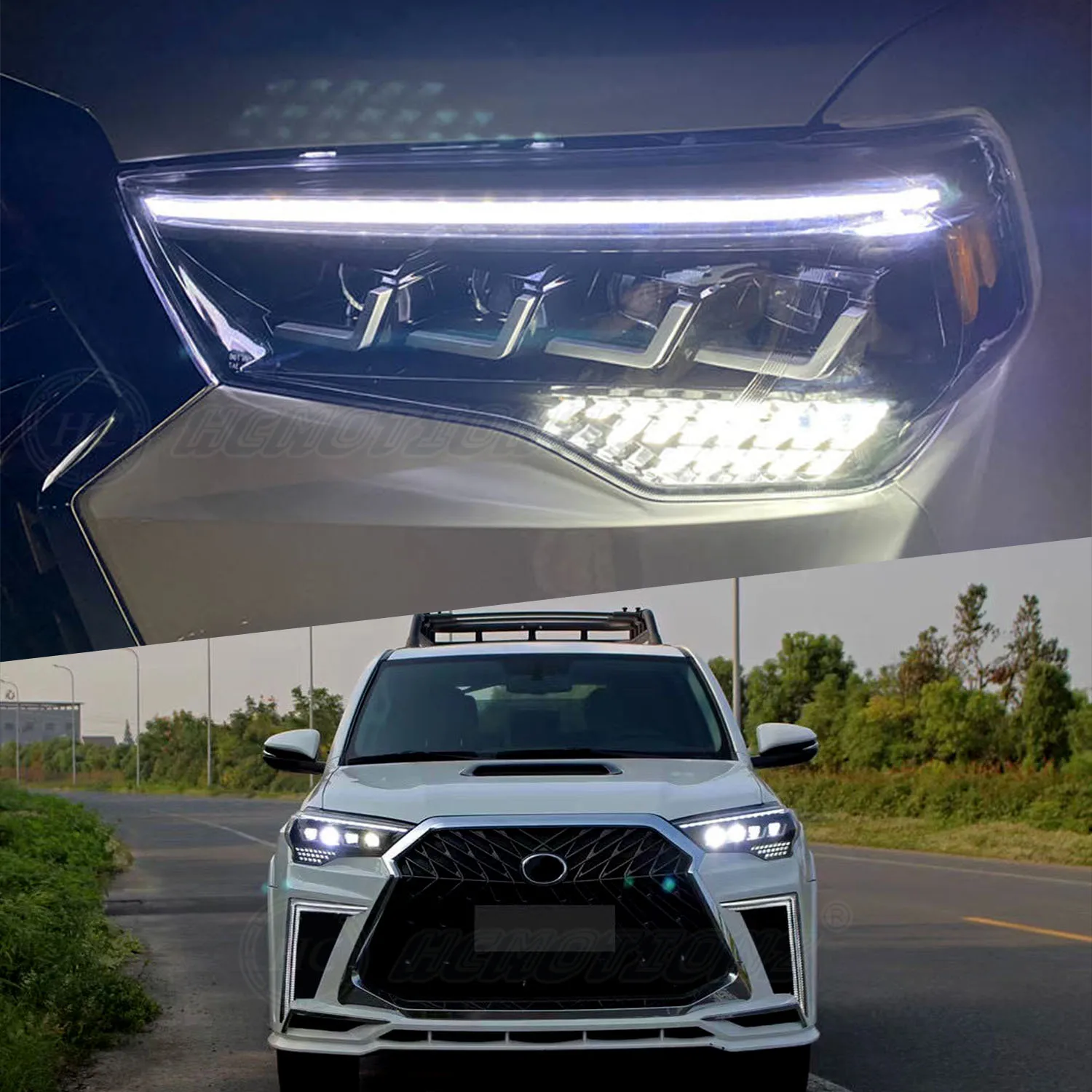 2026 HCMOTIONZ LED Headlights for Toyota for 4Runner DRL Animation Front Lamps 2010-2024 SR5 for TRD Off Road