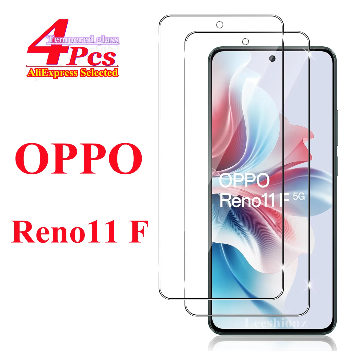 

For OPPO Reno11 F Shatterproof Tempered Glass Screen Protector Glass Film 1/4Pcs