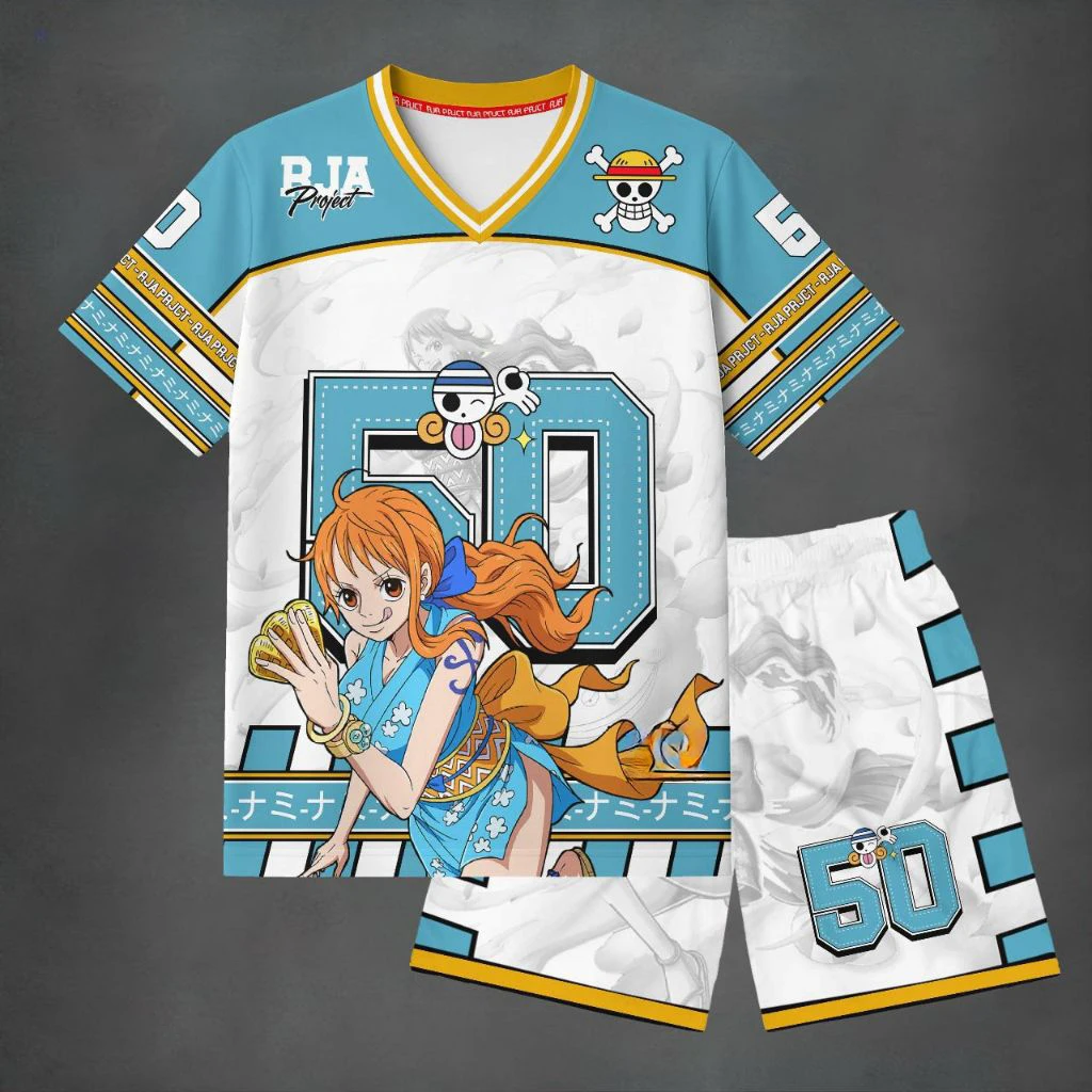 

New Summer One Piece Family Rugby Tee Shorts Set Men Women Oversized Breathable Quick-Dry Sport Set Running Training Leisure Set