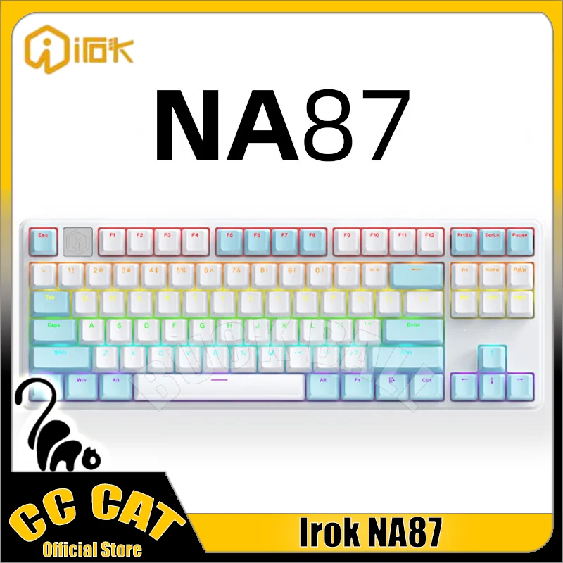 

Irok Na87 Gamer Keyboard Mechanical Keyboard Wired Keyboards Hifi Sound 8k Custom Rgb Backlit Esports Hot-Swap Gaming Keyboard