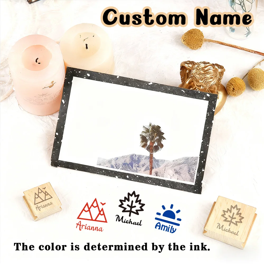 1PC Old Antique Style Customizable Name Wooden Seal  Office Supplies Customized Name Wooden Stamp ldeal for Labeling and Craftin