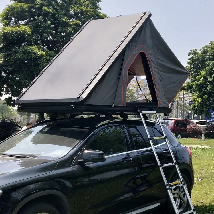 Hot Selling Wholesale Outdoor Tent High Quality Aluminum Triangle Outdoor Car Roof Tent Hard Shell Automatic Camping Tent