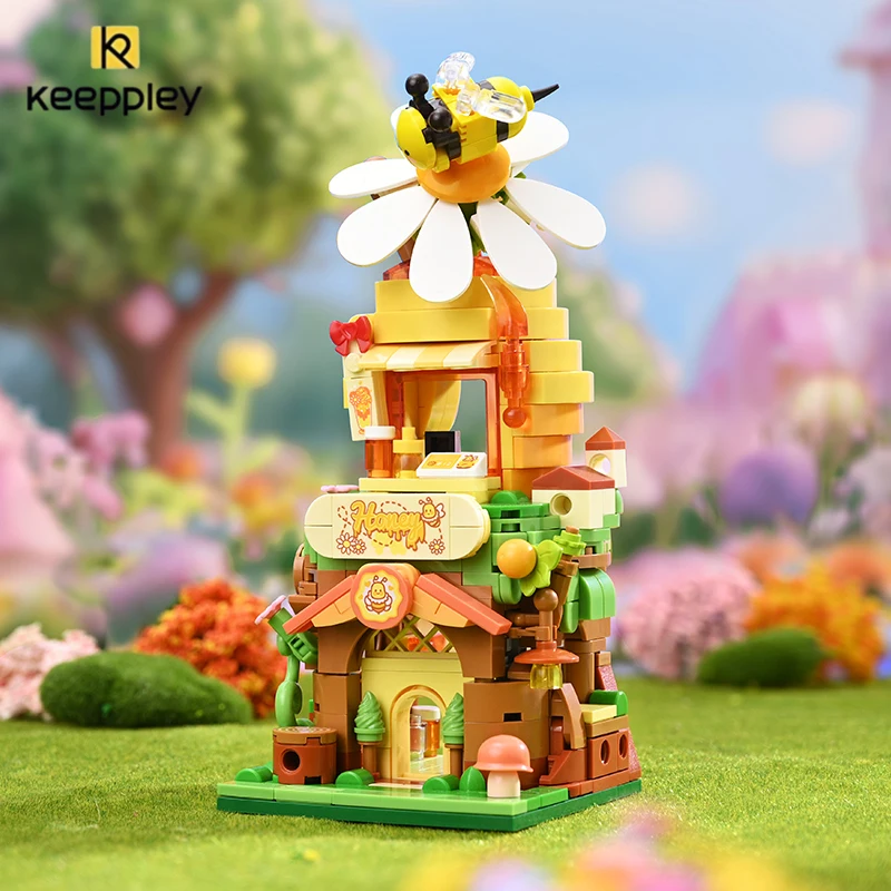 Nuovo Keeppley Colorato Street View Building Blocks Giocattolo Cartoon Fantasy Fiaba Città Decorazione del desktop Ragazza Regalo di compleanno
