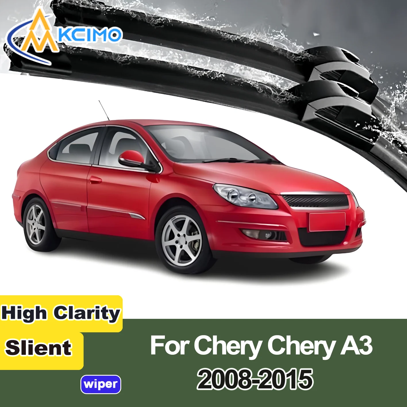 

KCIMO 2PCS New Wiper Blades for Chery Chery A3 2008-2015 Chery J3 Chery M11 Chery Apola Chery Chance/Niche Chery Cielo Chery