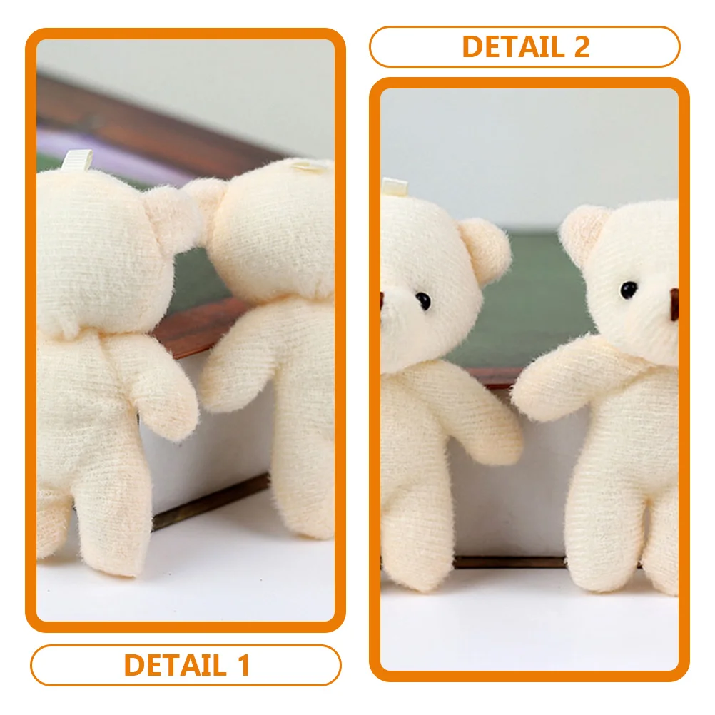 20 Pcs Football Toys Cute Mini Bear One-piece Bare (20pcs) Wear-resistant Figurines Pocket Portable Decor Adorable Baby