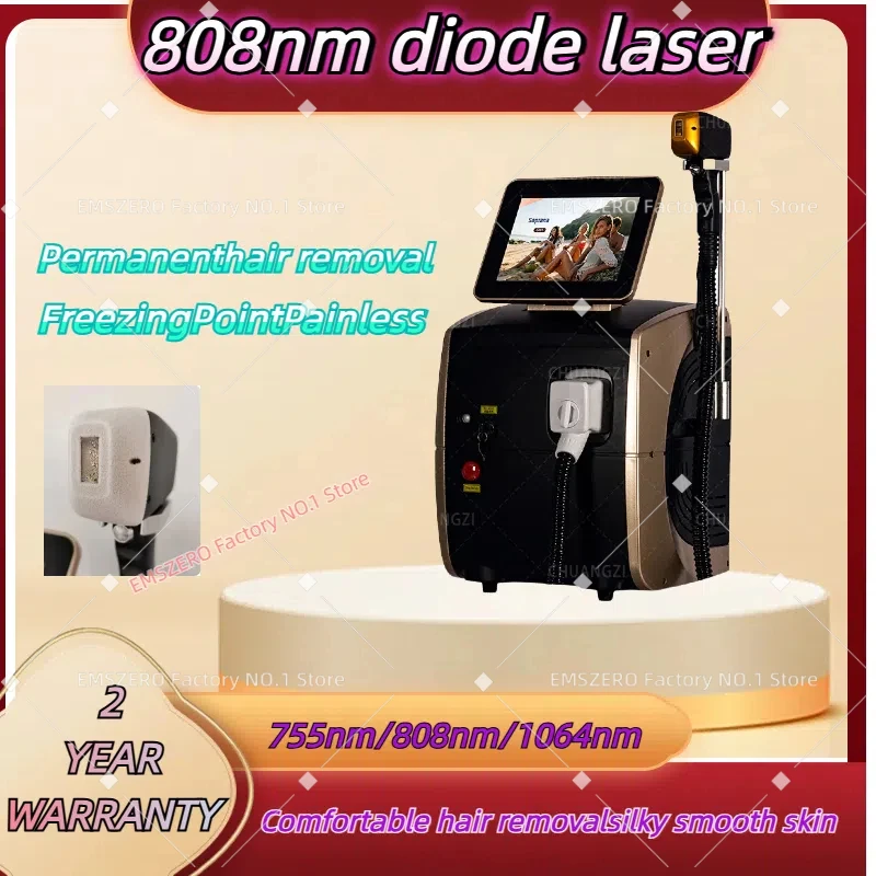 

Black Dold Classic Style Diode Laser Hair Removal Machine Smart 3 Wavelength Painless Hair Removal At Freezing Point Permanent