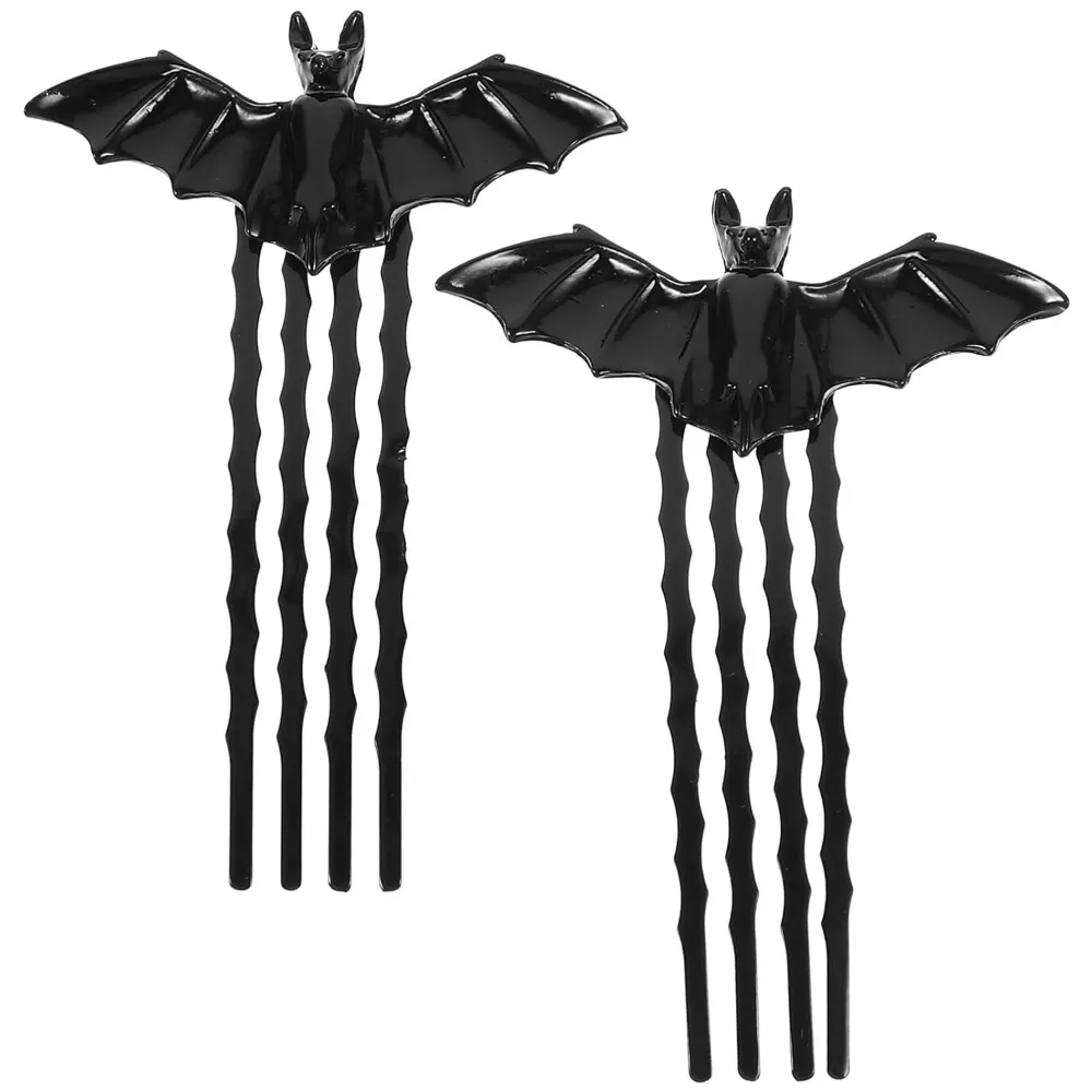 

Bat Hair Clips 2pcs Halloween Hair Combs,Bat Side Comb Alloy Headpiece Hair Hairpin Combs Hair Accessories for Girls Woman Girl
