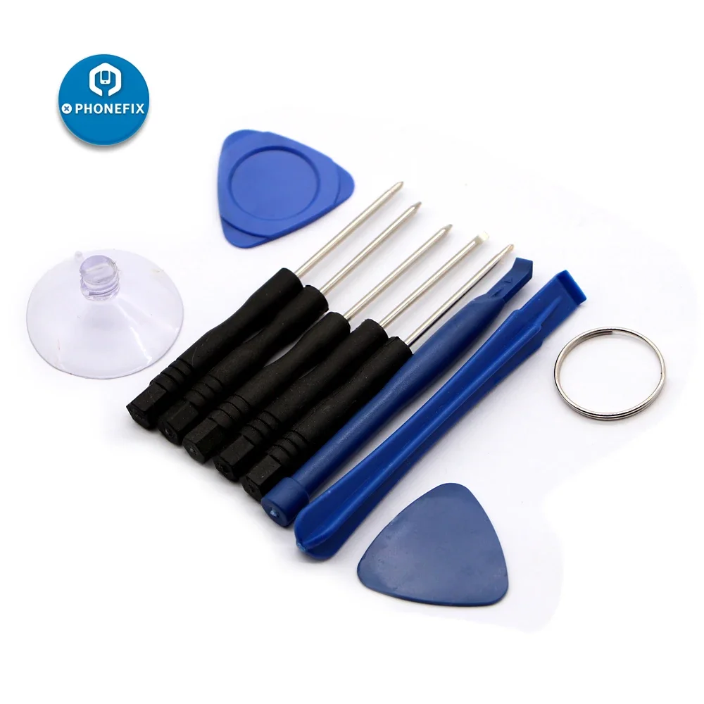 10 IN 1 FAI DA TE Schermo Del Telefono Smontaggio Repair Tool Set di Cacciaviti triangolo di Plastica Della Leva Strumento di Aspirazione Tazza di Crowbars Spudgers