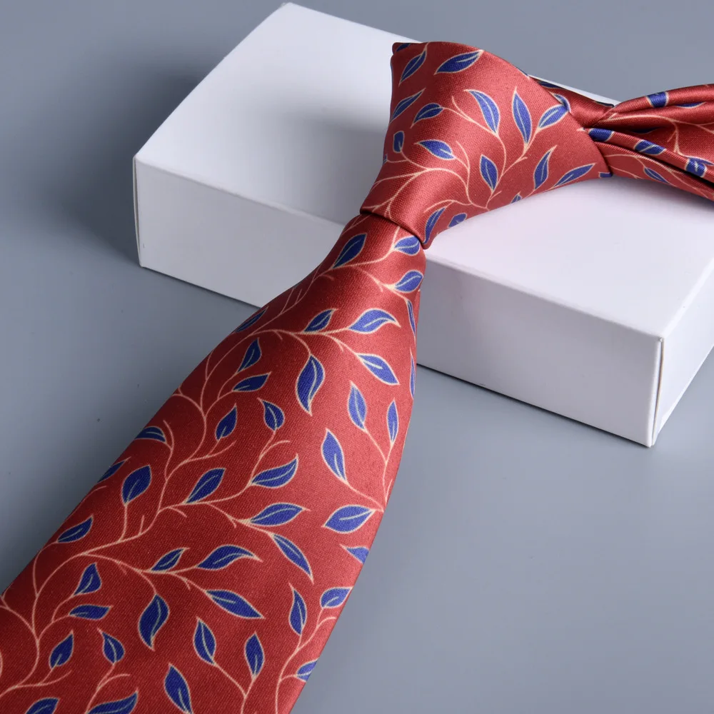Vintage Seide Krawatten Herrenmode 8cm Blume Blumen Krawatte für Männer Hochzeit Business Meeting Gravata Soft Printing Krawatte wed Geschenke – Detail 12
