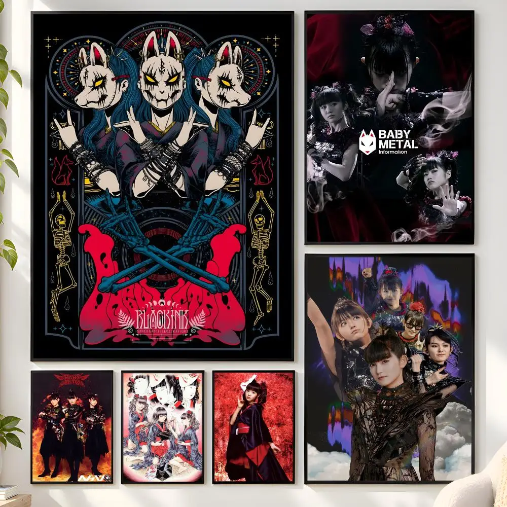 B-Babymetal Pop Group Music Star Poster Matte Wall Peel And Stick Decor Bedroom Living Room Office Dorm Home