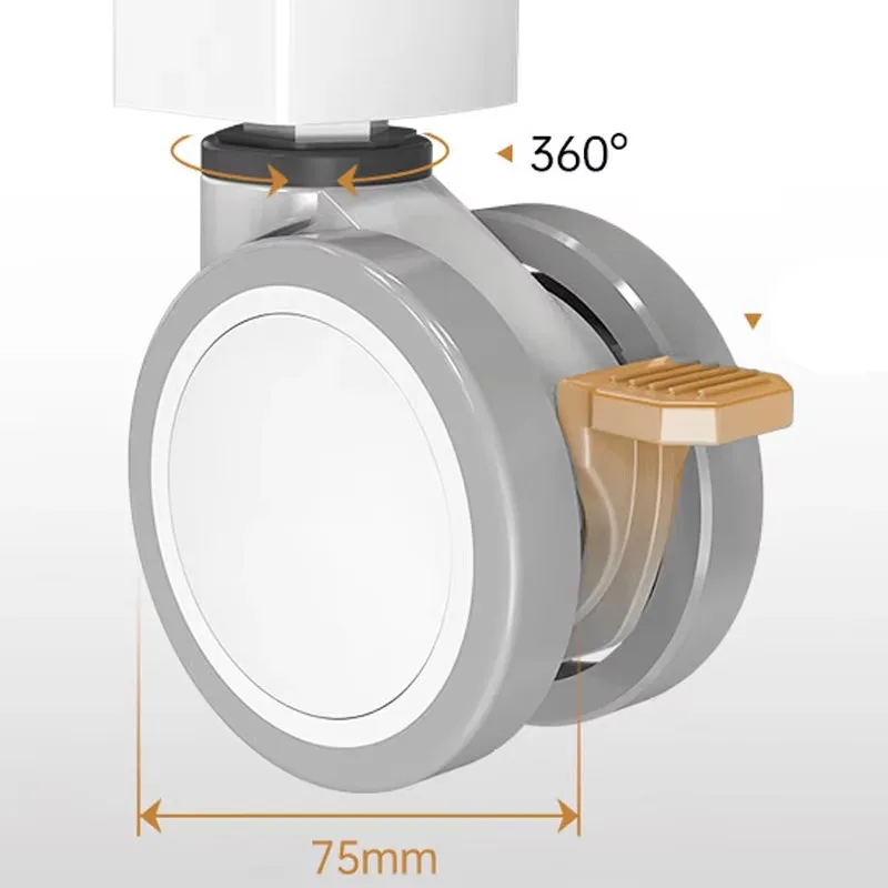 عربة تلفزيون بحامل أرضي دوار P200 360 لأجهزة التلفاز مقاس 60-90 بوصة #5
