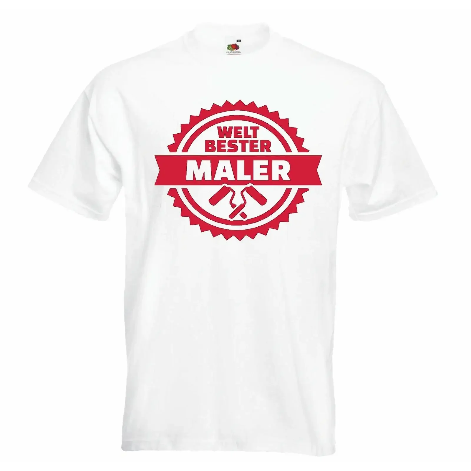 T Shirt PAINTER LICENSOR MASTER PROFESSION BRUSH in White Image 1 of vintage Washed Versatile Stylish graphic homme
