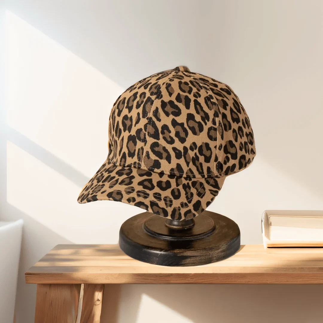 

Leopard Print Baseball Cap Fashion Retro Y2K Street Trend Duckbill Cap for Women Outdoor Spring Travel Adjustable Sunshade Hat