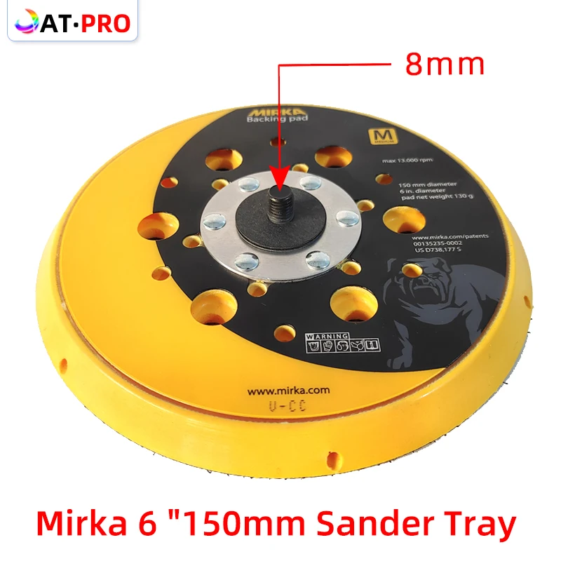 

Mirka 6 "150mm Sander Tray Round Self-adhesive Sander Base Accessories Pneumatic Electric Sander Grinding Disk