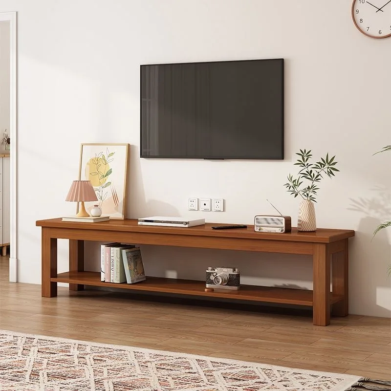 Nordic Style Household Solid Wood TV Cabinet Modern Simple Multi-functional Living Room Video Cabinet Storage Storage Horizontal