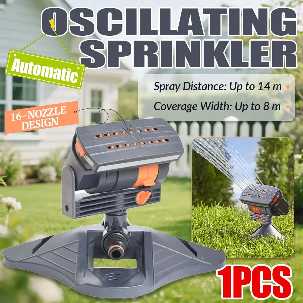 New Automatic Garden Sprinkler Adjustable Large Coverage Lawn Sprinkler 4 Mode 16 Holes Lawn Sprinkler For Outdoor Yard Garden