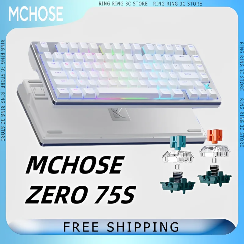 

Механическая клавиатура mchoose ZERO 75S, магнитная проекционная RGB игровая клавиатура для ПК