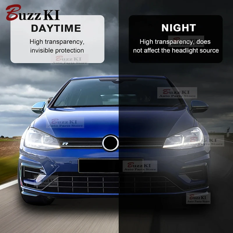 For Volkswagen Golf R VW 2018 2019 8.5Mil Pre Cut Dedicated Protection Film Transparent Front Headlight Rearview Film Sticker