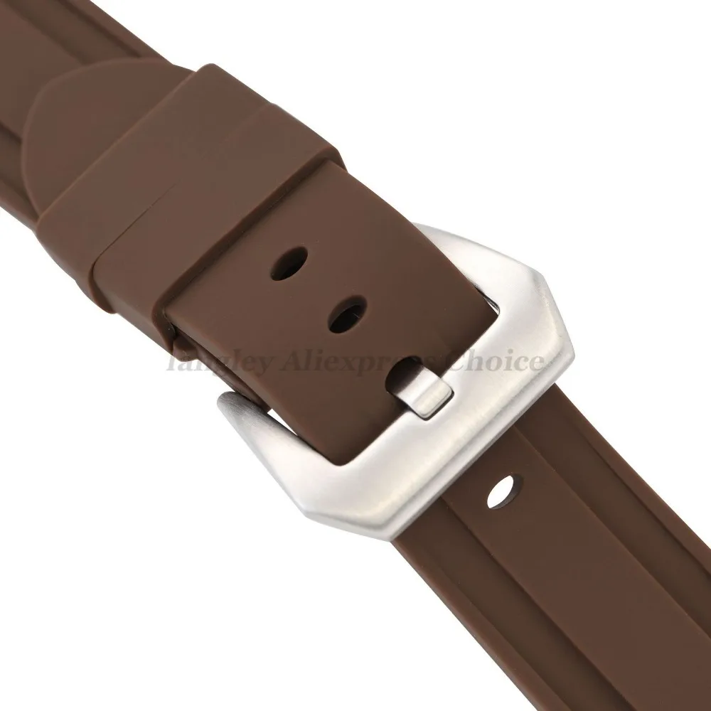 20mm 22mm 24mm 26mm Soft Silicone Rubber Watch Strap for Panerai PAM441 359 111 Sport Band for Omega Men Bracelet Replacement