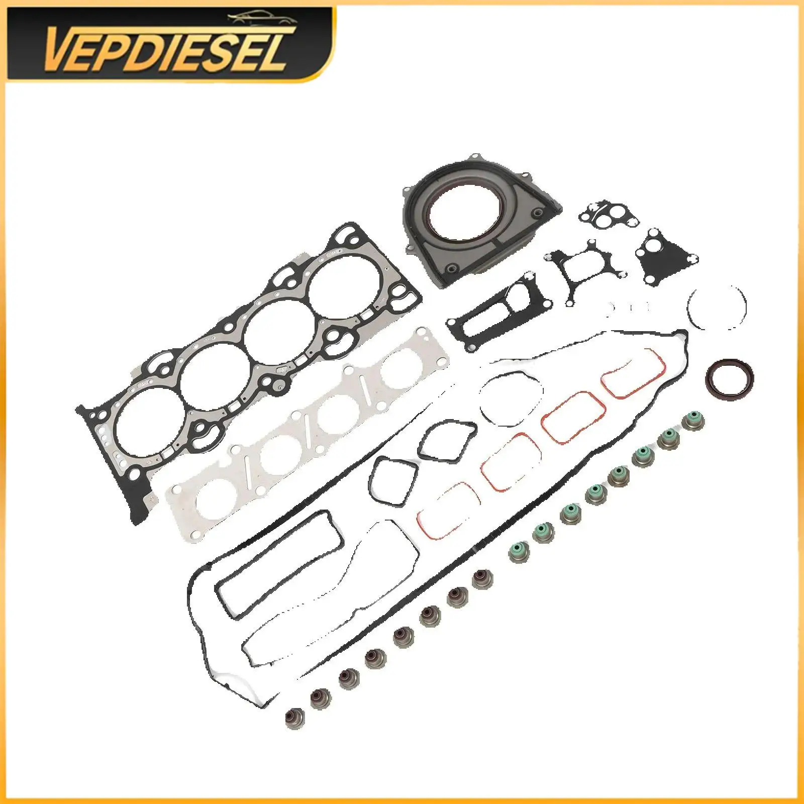 

LR024975 LR025008 Engine Cylinder Head Gasket Set for JAGUAR LAND ROVER EVOQUE LR2 2.0L 204PT 2011-2015