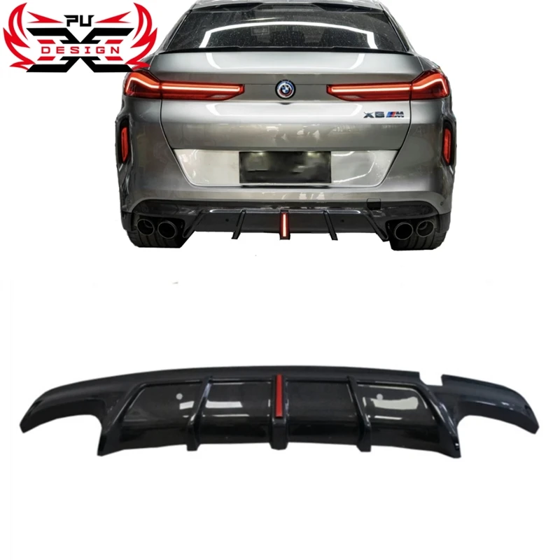 

For BMW X6M F96 AE Style Rear Diffuser Rear Splitter Rear Bumper Carbon Fiber Car Body Kit