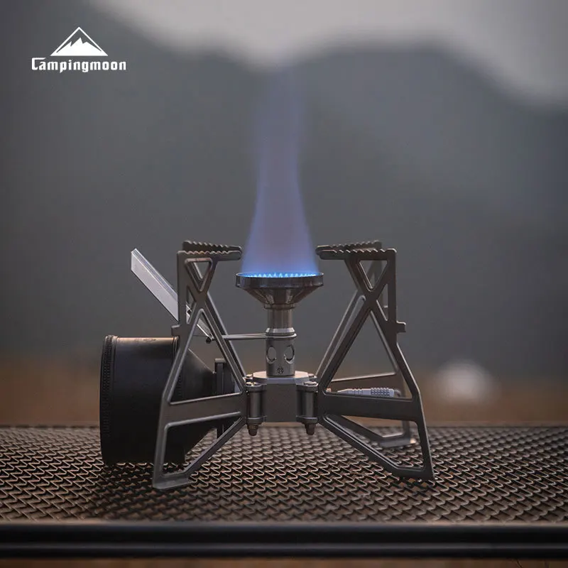 CAMPINGMOON XD-3-NE Foldable Camping Card Stove For Outdoor Camping Picnic Stove Anti Slip Furnace Frame Butterfly furnace