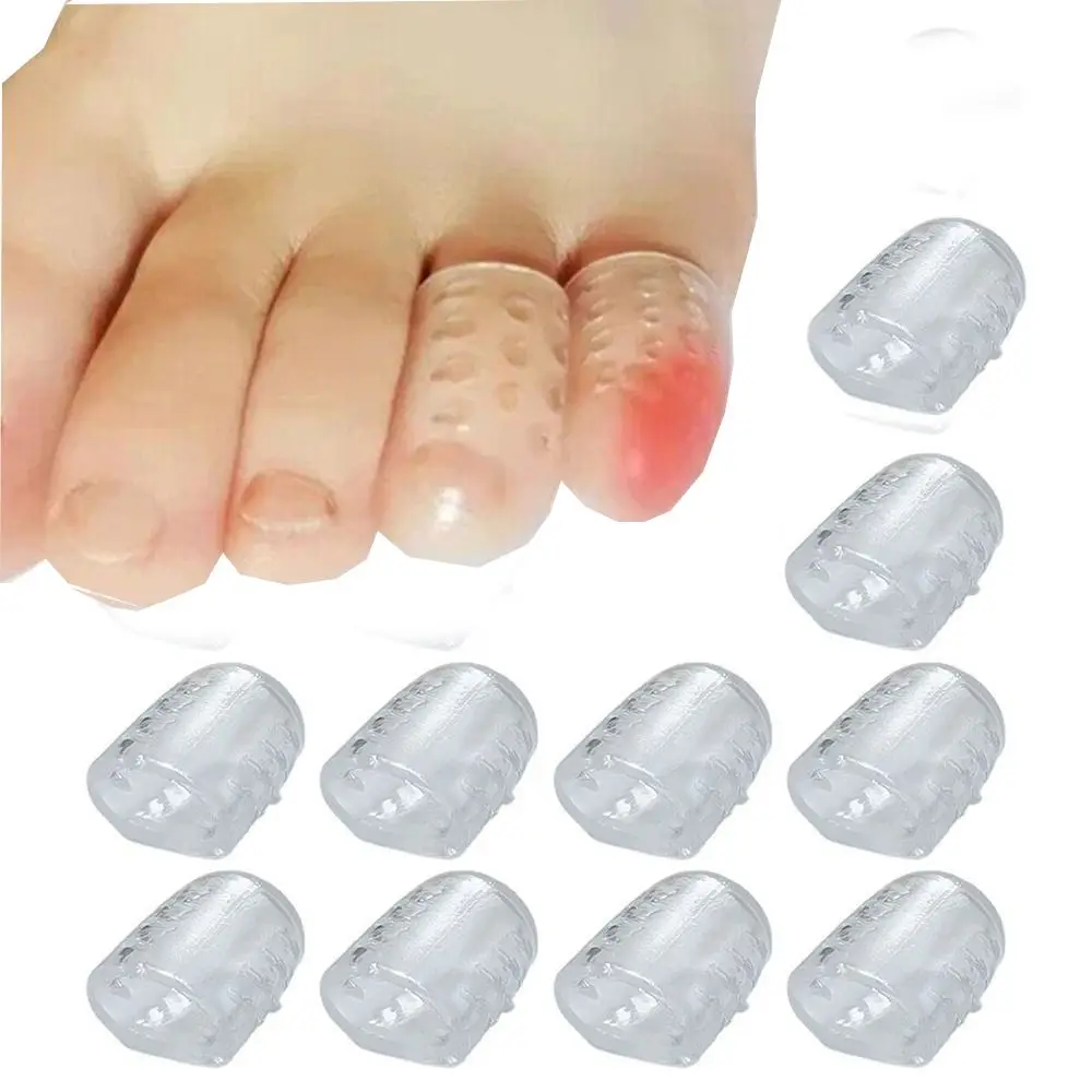 10Pcs Silicone Toe Protector Separator Anti-Friction Breathable Pad Prevents Blisters Protective Separation Of Toe Tools