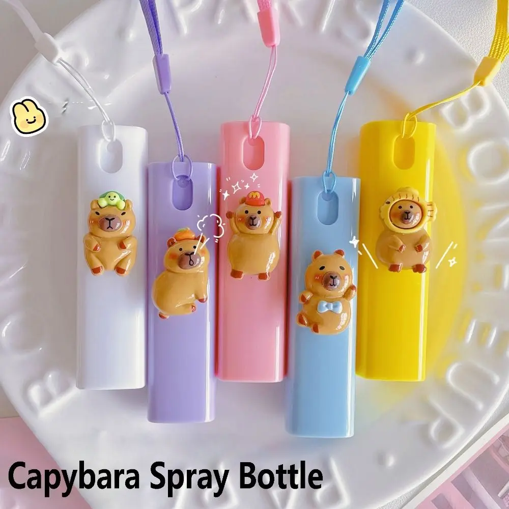 10ml Capybara Spray Bottle Portable Empty Cosmetic Refillable Container Liquid Container with Hand Strap Perfume Atomizer