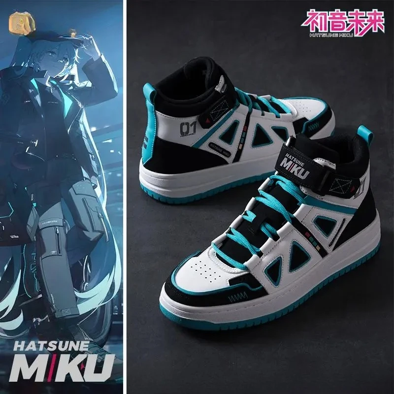 

Hot Anime Hatsune Miku Shoes Men Cosplay Male Sneakers Women Tennis Sport Athletic Figure Basketball Shoes Casual Shoes Gift