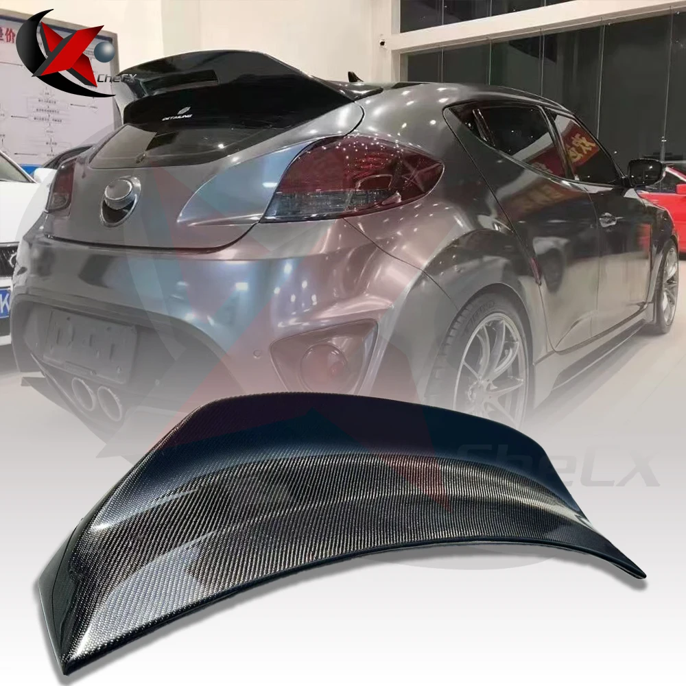 

Suitable For Hyunda Veloster 2011-2016 Highquality Fiberglass Material Rear Roof Spoiler Rear Roof Decorative Diffuser Tail Wing